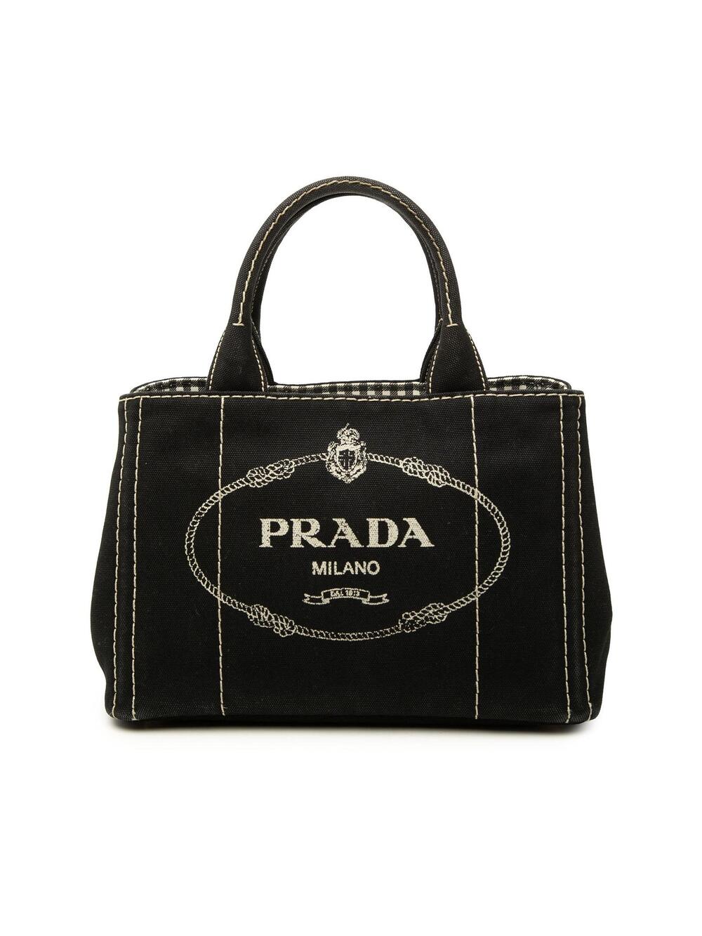 Prada Small Canvas Canapa Logo Tote #360402P68B